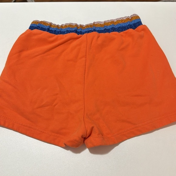QUEEN OF SPARKLES Bright Orange Shorts with Sequin Butterfly - Picture 5 of 5